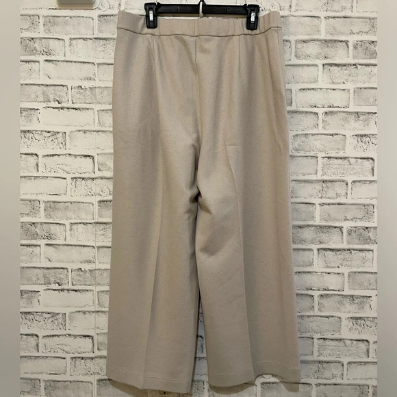 Women’s Eileen Fisher Chalk wool mandarin collar jacket and pants, beige, Large - Picture 8 of 8